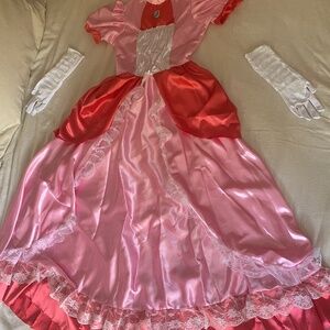 Custom Princess Peach Halloween Costume, Princess Peach Dress Cosplay Costume